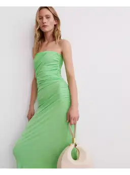 Cue Bandeau Jersey Maxi Dress Summer Green Size 8 for rent on The Volte - image 3