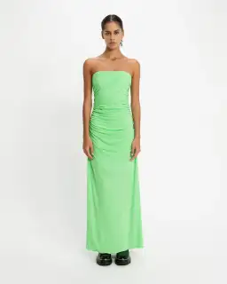 Cue Bandeau Jersey Maxi Dress Summer Green Size 8 for rent on The Volte - image 1