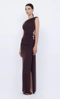 Bec & Bridge Kailani Asym Dress Brown Size 8 for rent on The Volte - image 2