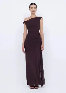Bec & Bridge Kailani Asym Dress Brown Size 8 for rent on The Volte - image 1