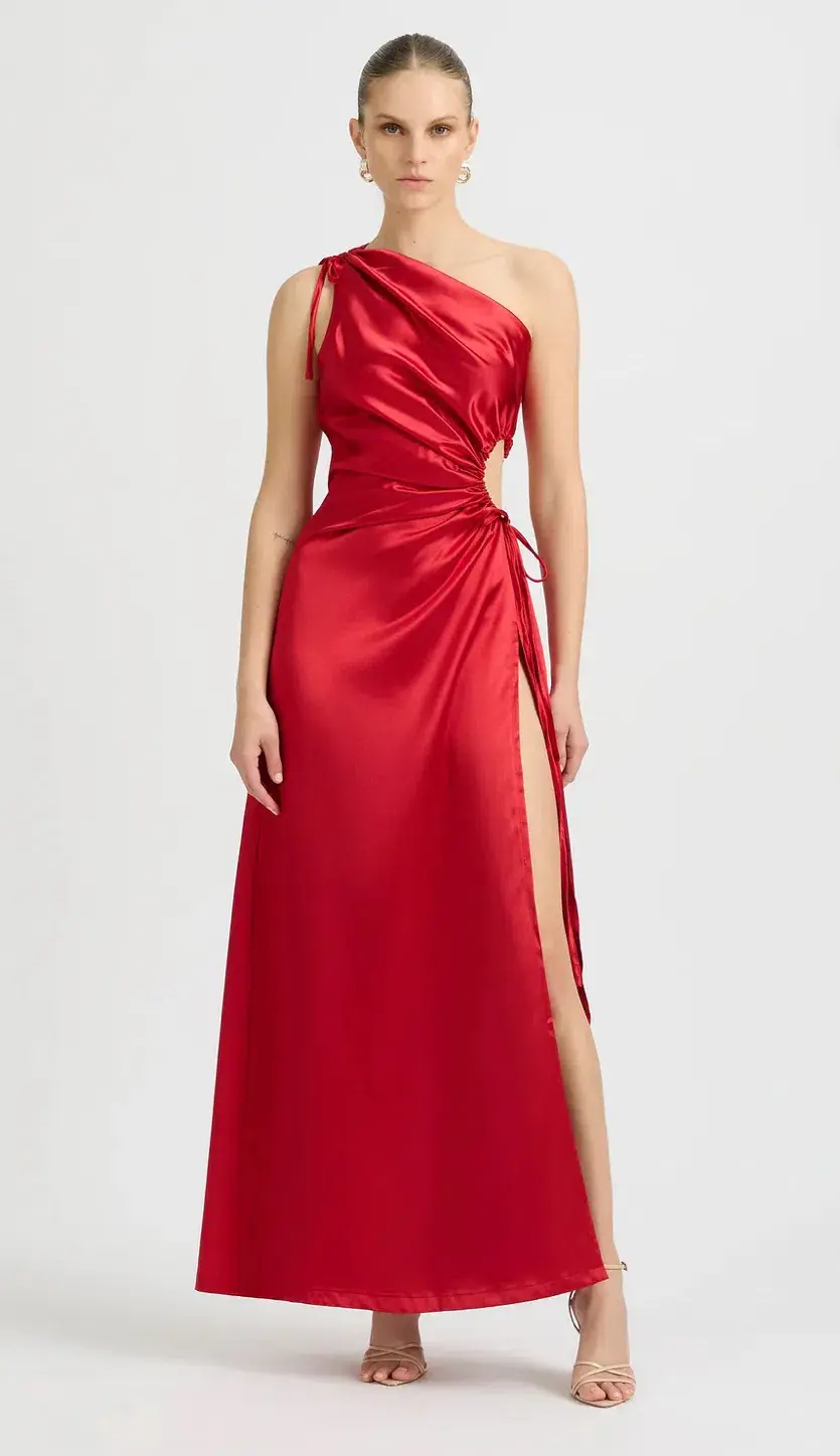 Sonya Moda Nour Maxi Dress Scarlet Red Size 8 for rent on The Volte - main image