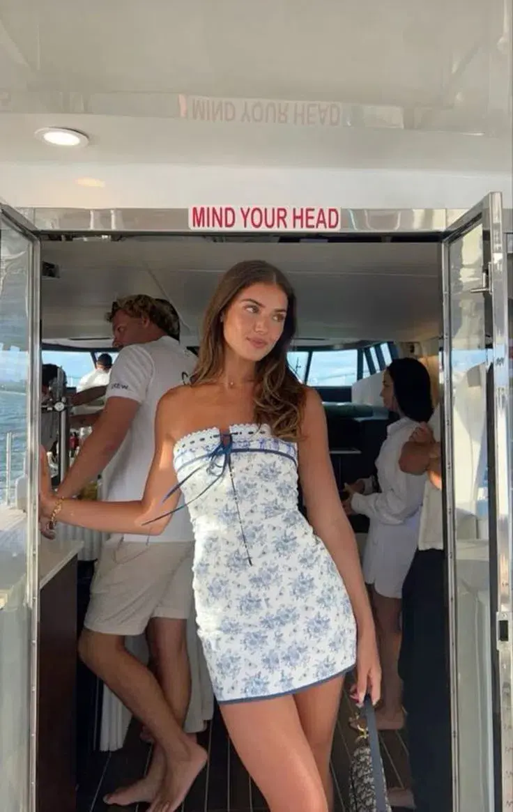 With Jean Sabrin Mini Dress in Toile Papillon Size S / AU 8 for rent on The Volte - main image