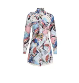 Zimmermann Postcard Shirt Mini Dress Print Size 2 / AU 12 for rent on The Volte - image 4