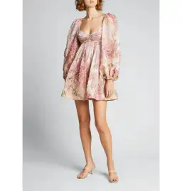 Zimmermann Botanica Bralette Mini Dress Milettia Floral Print Size 2 / Au 12 for rent on The Volte - image 3