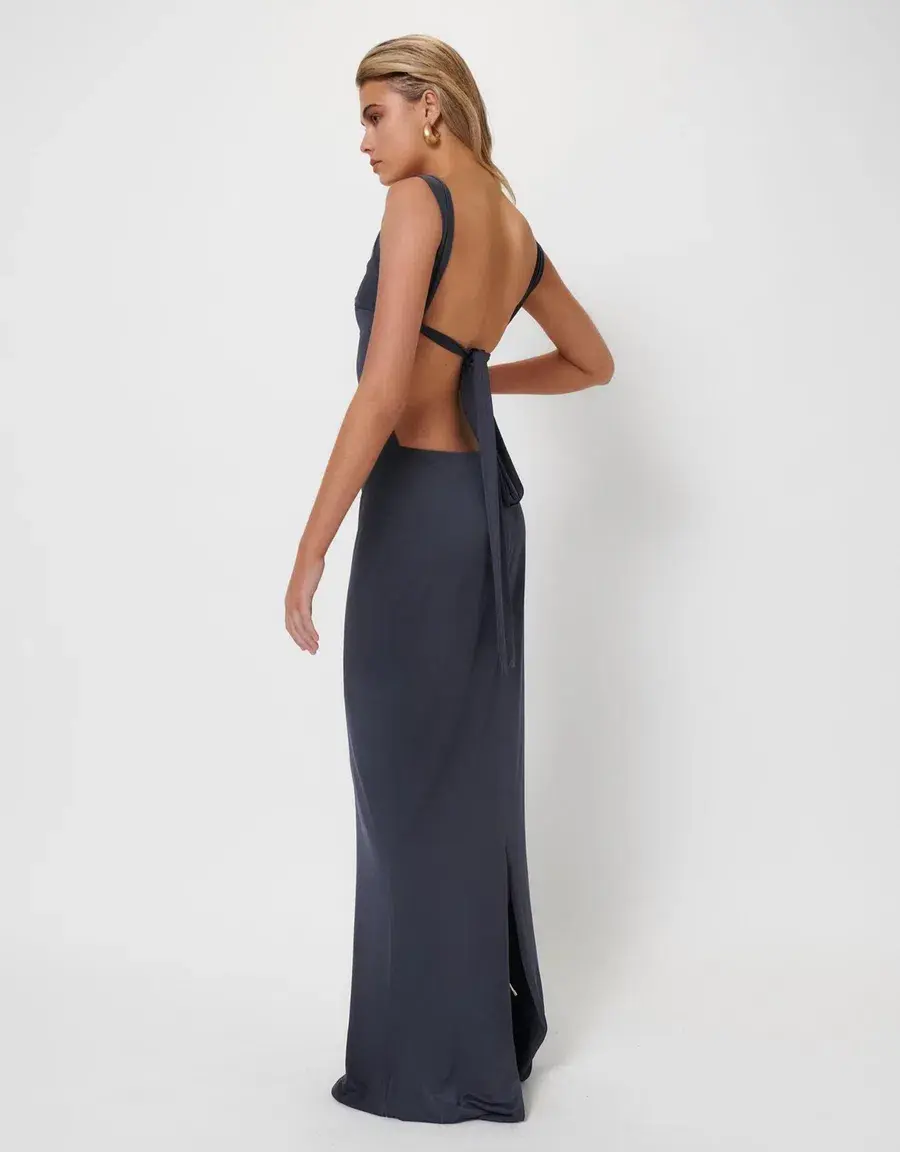 Effie Kats Helena Gown Thunder Size XS /Au 6 for rent on The Volte - main image