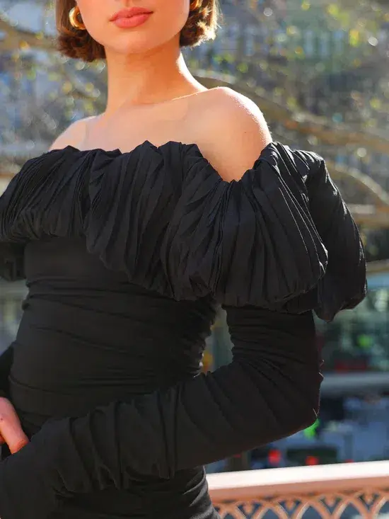 Acler Ambleside Midi Dress in Black Size AU 12 for rent on The Volte - main image