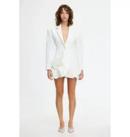 Acler Hampstead Blazer Dress In Ivory Size AU 8 for rent on The Volte - image 1