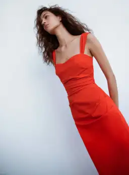 Sir The Label Dahlia Balconette Gown Tangerine Size 10 for rent on The Volte - image 4