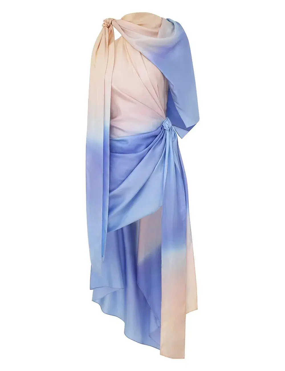Zimmermann Natura Scarf Mini Dress in Blue Fields Size 0 / AU 8 for rent on The Volte - main image