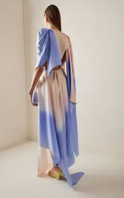 Zimmermann Natura Scarf Mini Dress in Blue Fields Size 0 / AU 8 for rent on The Volte - image 3