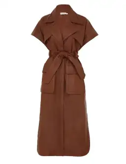 Zimmermann Natura Sleeveless Midi Dress in Toffee Size 0 / AU 8