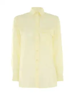Zimmermann Manstyle Shirt Lemon and Relaxed Pocket Pants Pink Set Size 0 / AU 8 for rent on The Volte - image 1