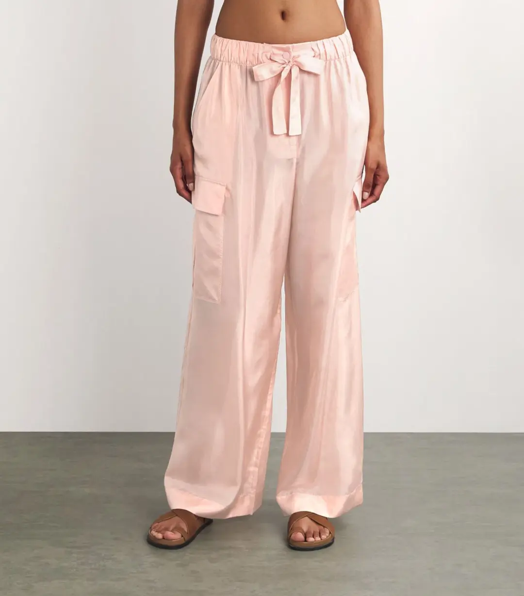 Zimmermann Manstyle Shirt Lemon and Relaxed Pocket Pants Pink Set Size 0 / AU 8 for rent on The Volte - main image