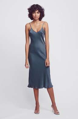Silk Laundry 90's Silk Slip Dress Smoke for rent on The Volte - image 1