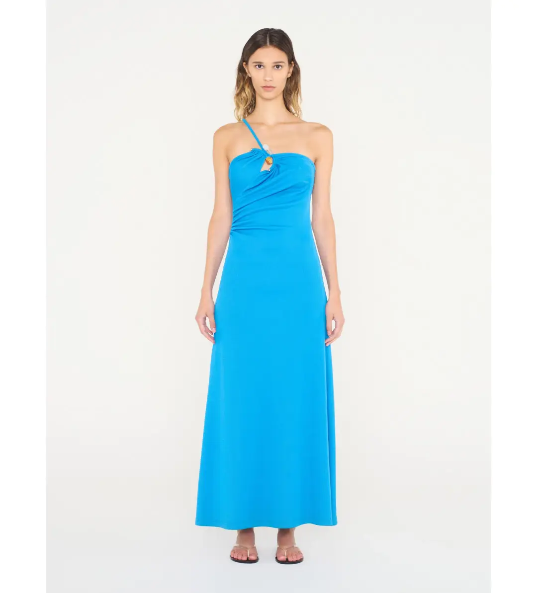 Christopher Esber Concave Stone Cami Dress in Boston Blue Size 10 for rent on The Volte - main image