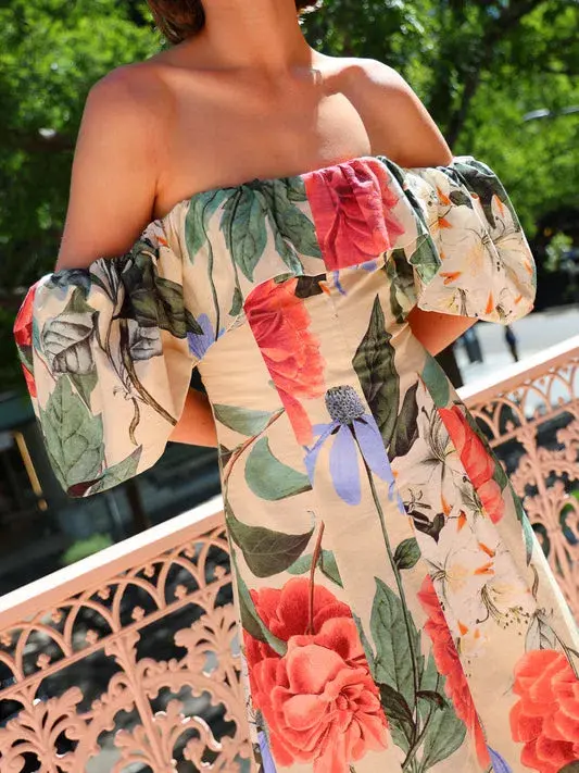 By Nicola Paradiso Maxi Dress in Primavera Print Size 8 for rent on The Volte - main image