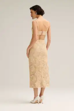 Scanlan Theodore Lace Bralette Size 10 & Shorts Size 10 & Loose Fit Jacket Size 6 Set Antique for rent on The Volte - image 5