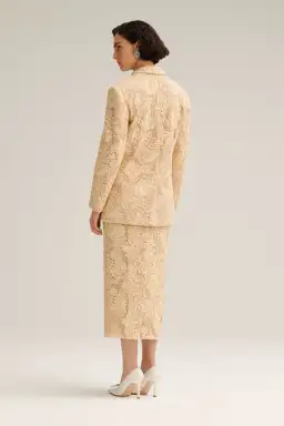 Scanlan Theodore Lace Bralette Size 10 & Shorts Size 10 & Loose Fit Jacket Size 6 Set Antique for rent on The Volte - image 7