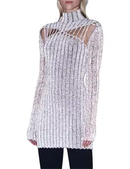 Dion Lee X Braid Light Reflective Mini Dress Black Size 6 for rent on The Volte - image 2