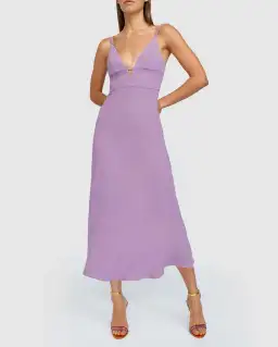 By Johnny Iris Midi Dress Purple Size 6