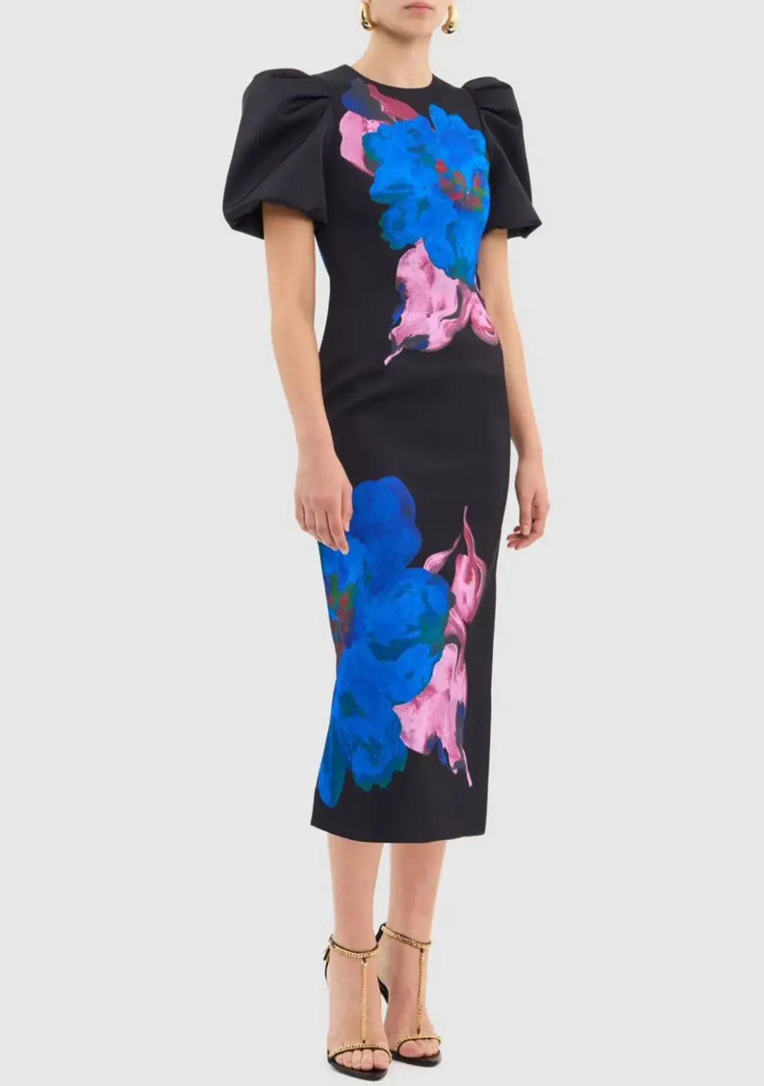 Rebecca Vallance Acid Bloom Midi Dress Floral Size 12 for rent on The Volte - main image