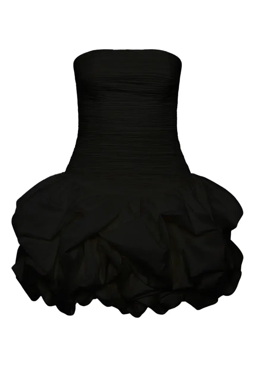 Aje Violette Bubble Hem Mini Dress Black Size 6 for rent on The Volte - main image