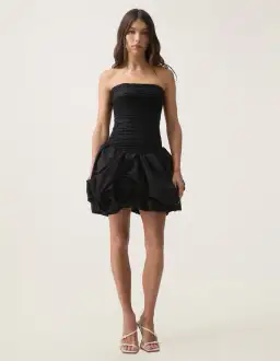 Aje Violette Bubble Hem Mini Dress Black Size 6 for rent on The Volte - image 3