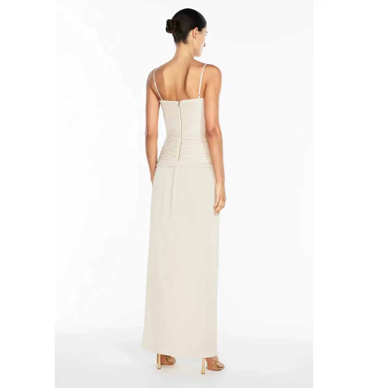 Manning Cartell Double Time Pleat Dress Nougat Size AU 10 - Image 2