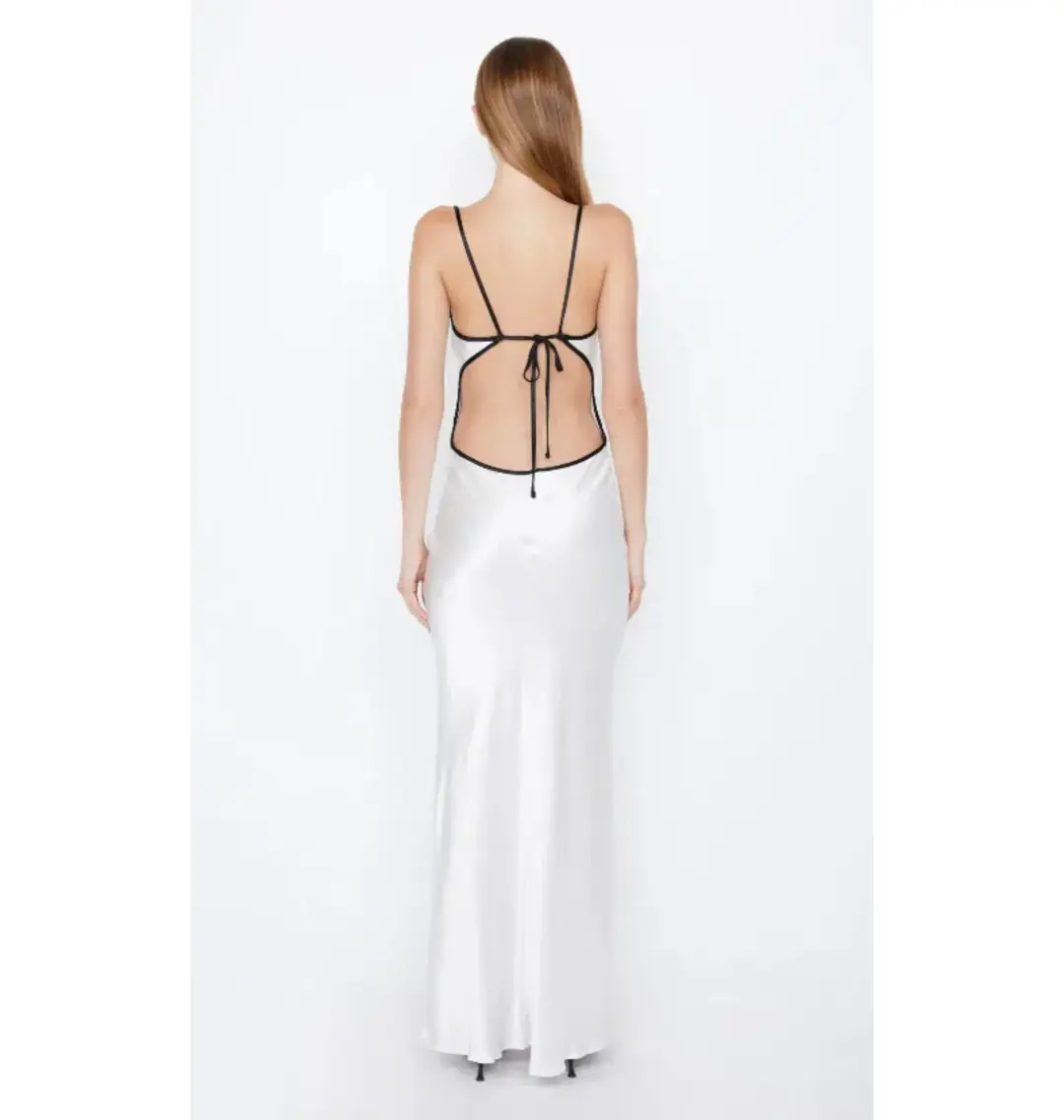 Bec & Bridge Cedar City Maxi Dress Ivory/Black Size AU 6 for rent on The Volte - main image