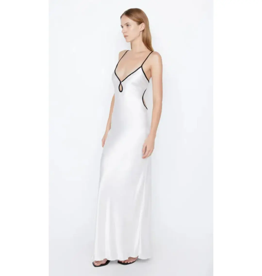 Bec & Bridge Cedar City Maxi Dress Ivory/Black Size AU 6 for rent on The Volte - main image