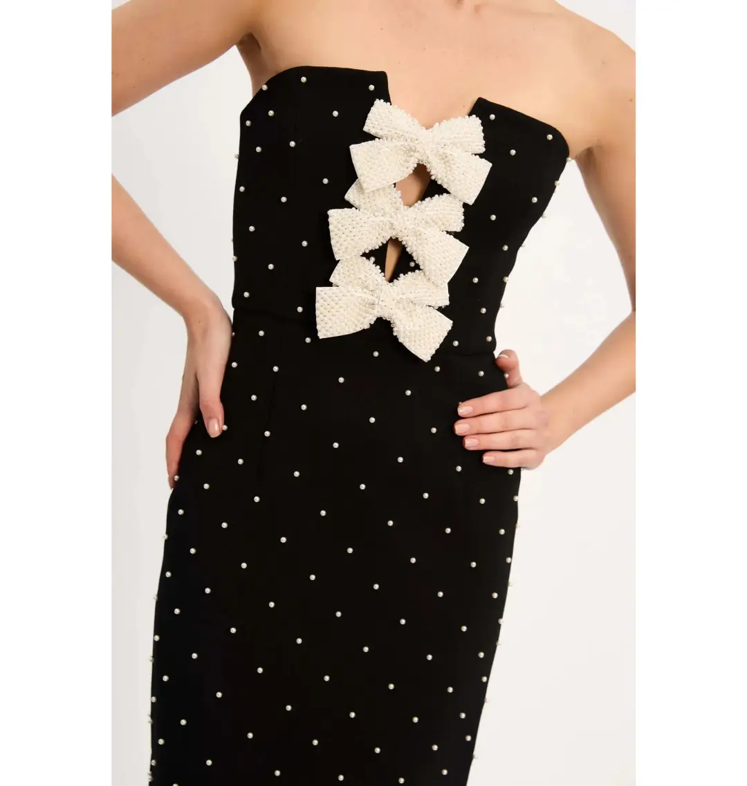 Rebecca Vallance Veronica Midi Dress in Black Size AU 10 for rent on The Volte - main image