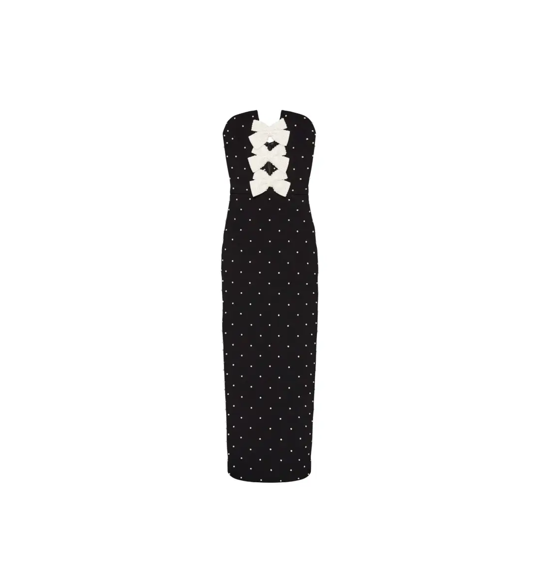 Rebecca Vallance Veronica Midi Dress in Black Size AU 10 for rent on The Volte - main image