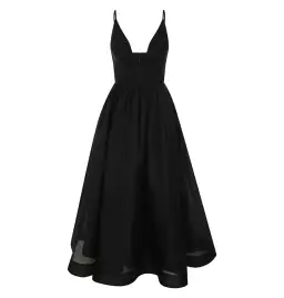 Zimmermann Illustration V Neck Midi Dress in Black Size 0 / AU 8 for rent on The Volte - image 3
