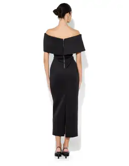 Montique Finlay Off Shoulder Cocktail Dress Black Size 16 for rent on The Volte - image 2