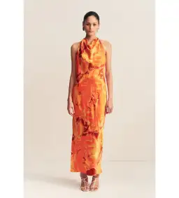 Shona Joy Chara Silk Tie Maxi Dress Chara Print Size 10 for rent on The Volte - image 1