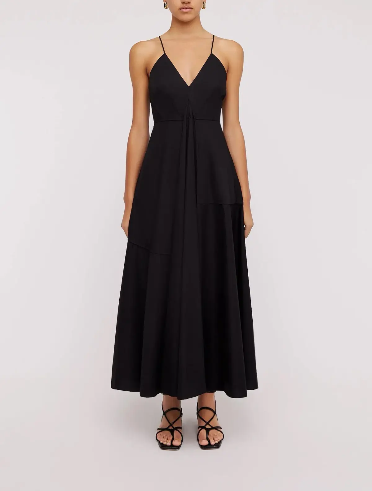 Scanlan Theodore Parachute Strappy Dress in Black Size 8 - Image 1