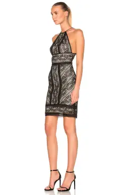 NWT Lover The Label Helix Lace Silk Halter Dress Black Size 10 for rent on The Volte - image 4