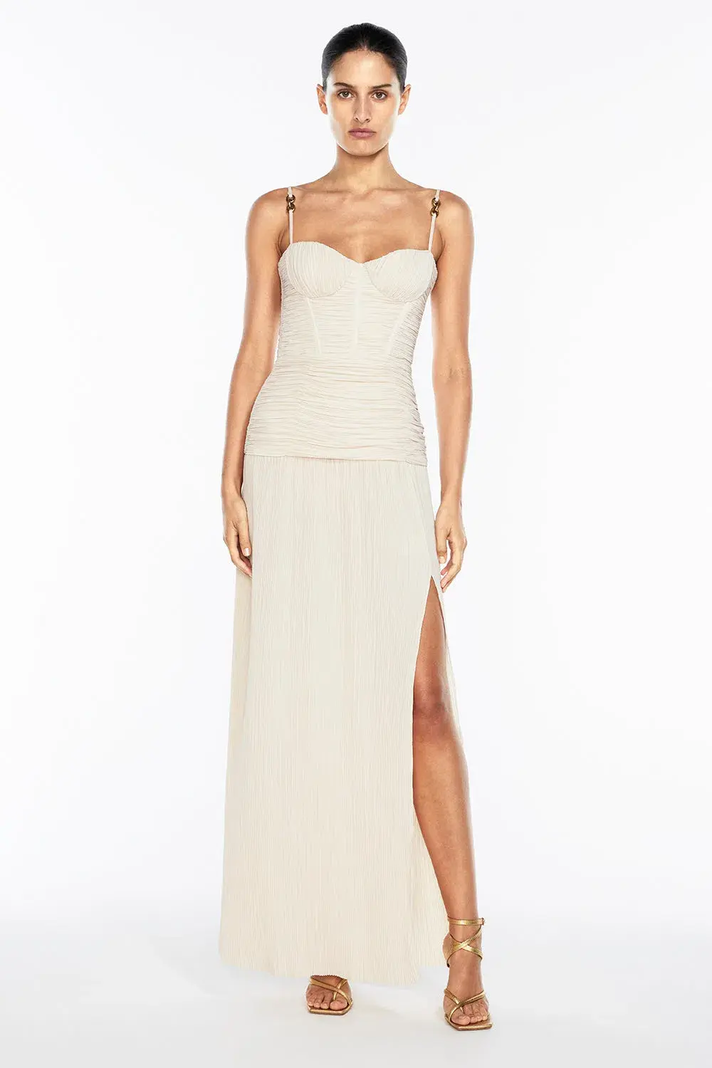 Manning Cartell Double Time Pleat Dress Nougat Size 6 for rent on The Volte - main image