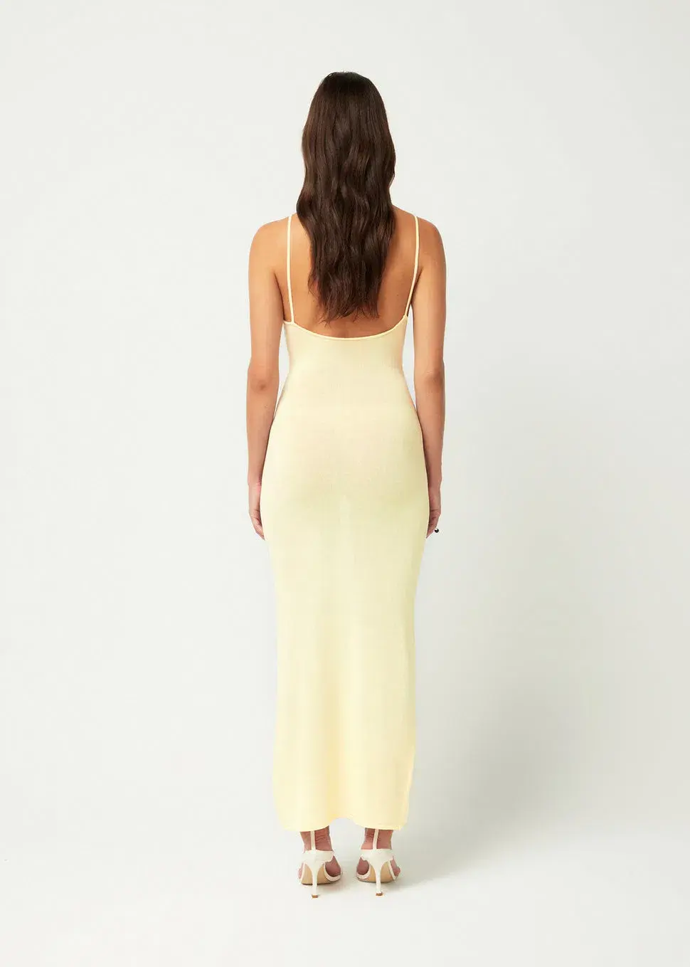 Maison Essentiele Knitted Maxi Dress White Size 8 for rent on The Volte - main image