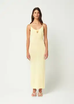 Maison Essentiele Knitted Maxi Dress White Size 8 for rent on The Volte - image 1