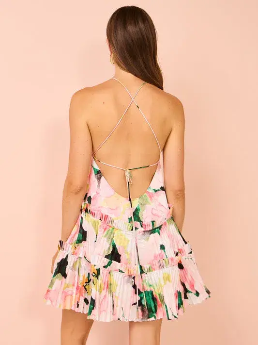 Acler Ormond Mini Dress Daphne Posy Size 8 for rent on The Volte - main image