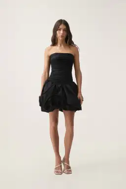 Aje Violette Bubble Hem Mini Dress Black Size 8 for rent on The Volte - image 2