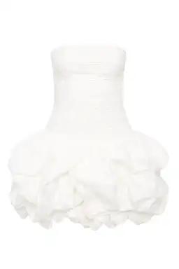 Aje Violette Bubble Hem Mini Dress Ivory Size 8 for rent on The Volte - image 9