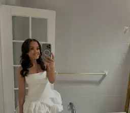 Aje Violette Bubble Hem Mini Dress Ivory Size 8 for rent on The Volte - image 1