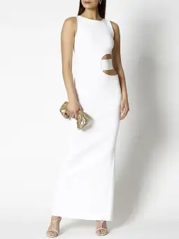 Scanlan Theodore Crepe Knit Gown White Size 6 for rent on The Volte - image 1