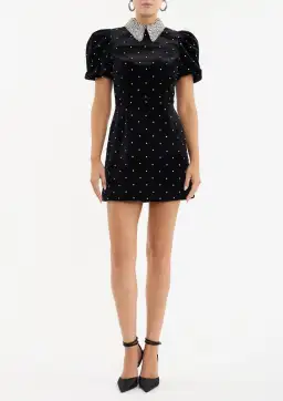 Rebecca Vallance Alisa Puff Sleeve Mini Dress Black Size 14 for rent on The Volte - image 2