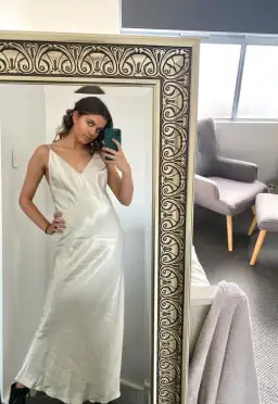 Christopher Esber Dune Structured Cami Dress Raw Silver Size 8 for rent on The Volte - image 8