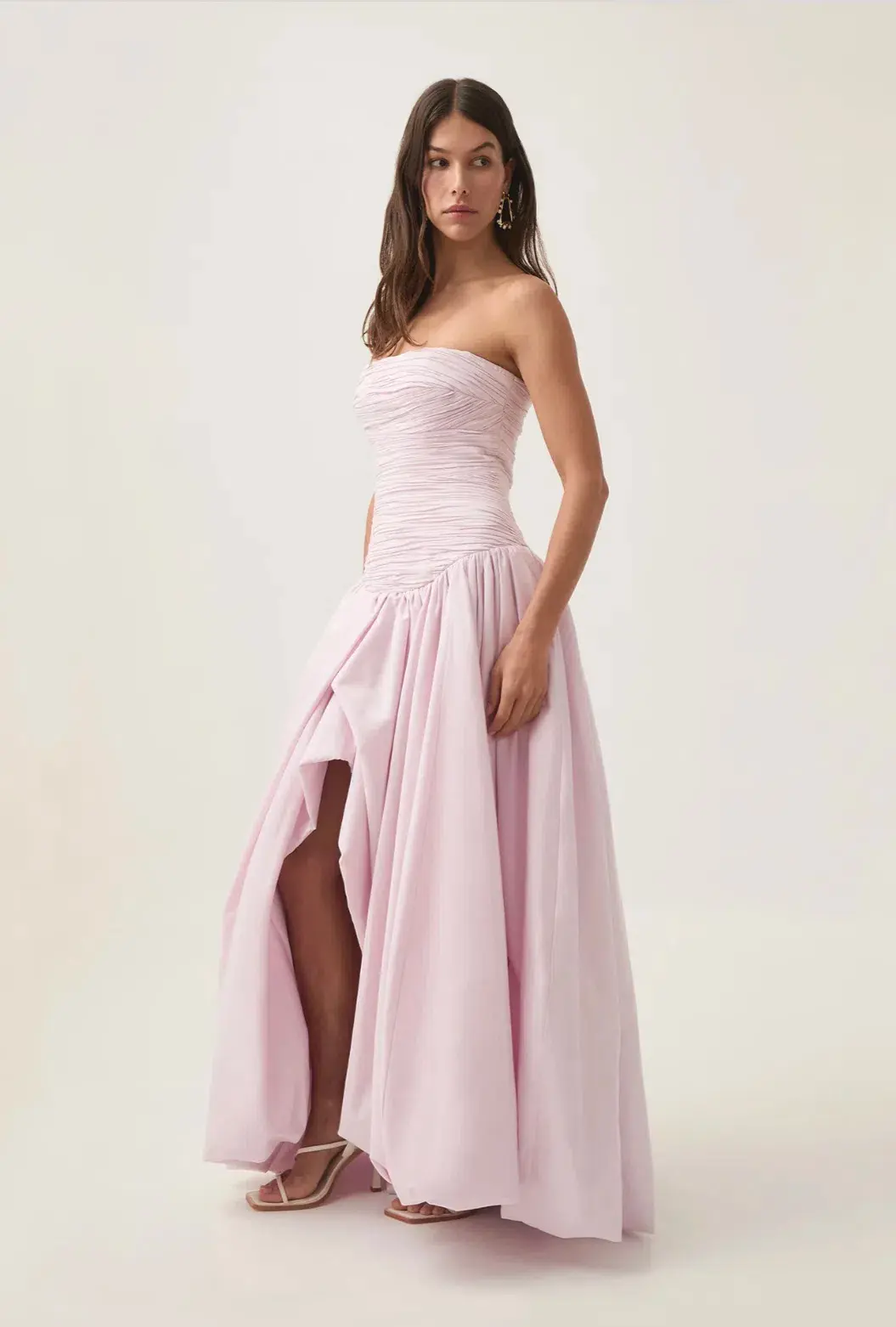 Aje Violette Bubble Hem Maxi Dress Pastel Pink Size 12 for rent on The Volte - main image