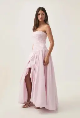 Aje Violette Bubble Hem Maxi Dress Pastel Pink Size 12 for rent on The Volte - image 2