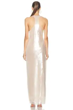 Retrofete Bella Sequin Dress Cream Size XS / AU 6 for rent on The Volte - image 2